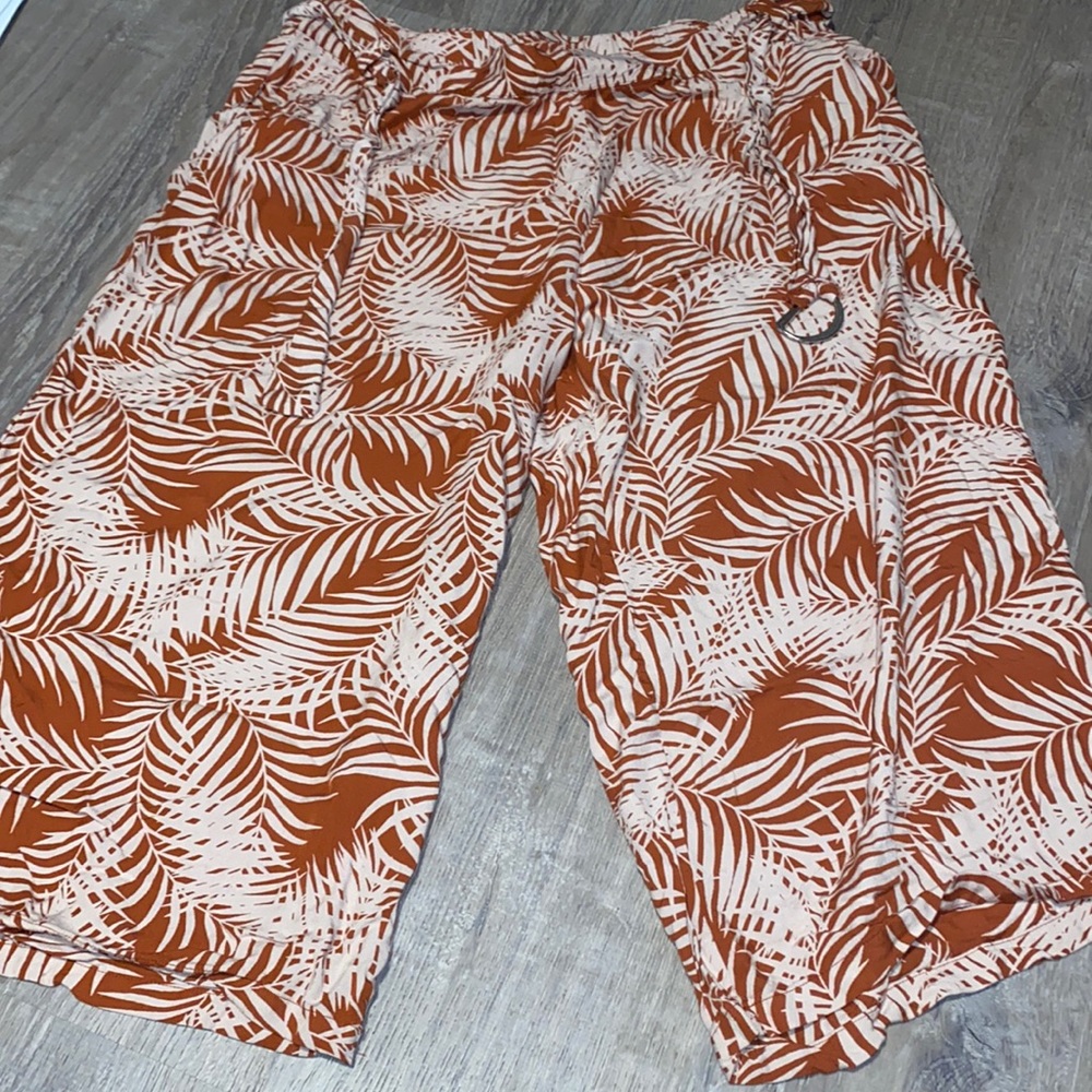 French laundry belted gaucho pants XL